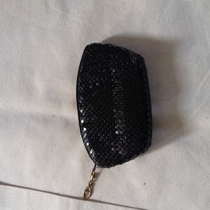 💥Vintage💥Y&S Original Black Mesh Zippered Card/Coin Purse/Make-up Bag/Clutch